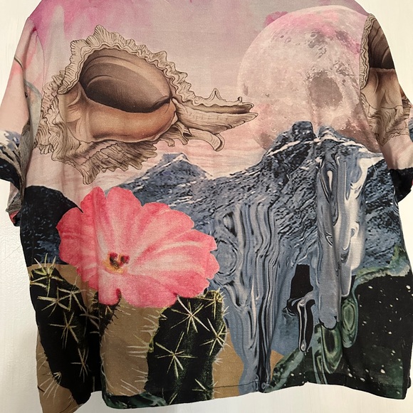 Desigual Women's Multicolor Painted Top - Picture 3 of 7